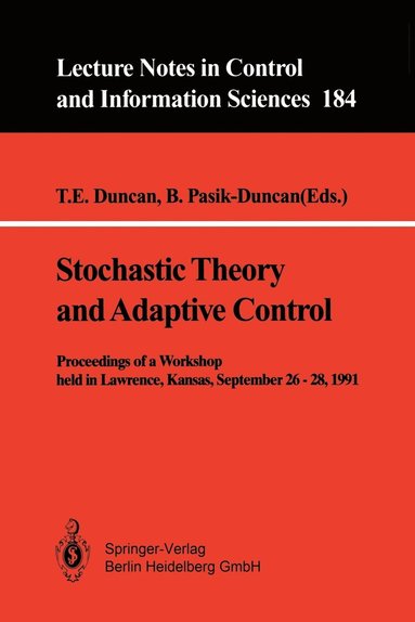 bokomslag Stochastic Theory and Adaptive Control