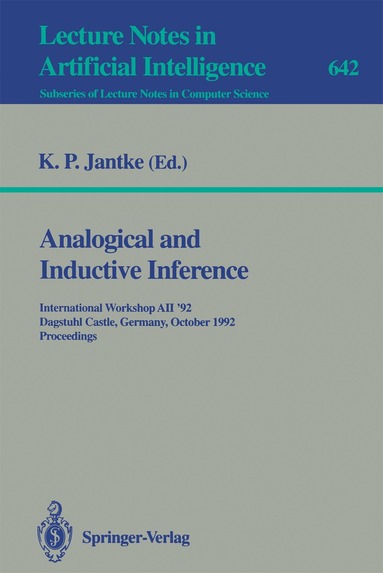 Klaus P. Jantke - Analogical and Inductive Inference, Häftad