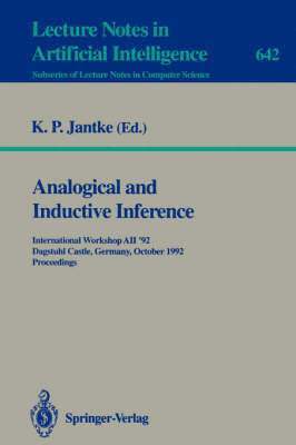 Klaus P. Jantke - Analogical and Inductive Inference, Häftad