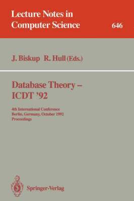 Database Theory - ICDT '92 1