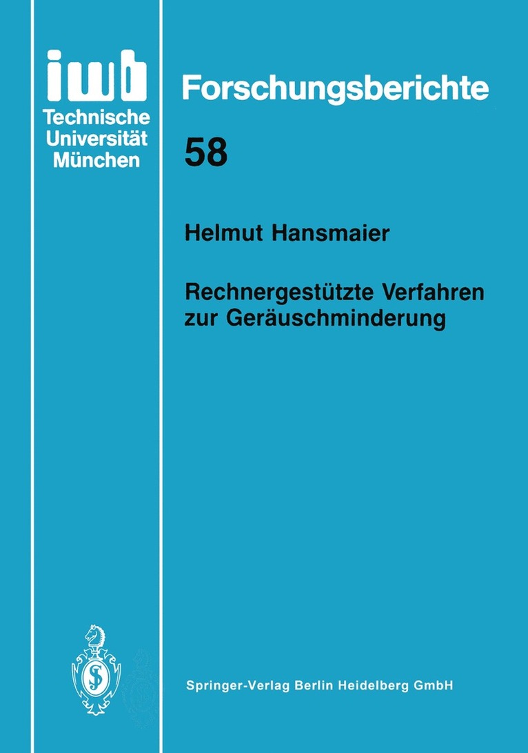 Helmut Hansmaier - Rechnergestützte Verfahren zur Geräuschminderung, Häftad