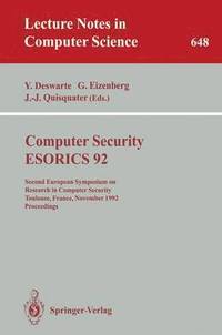 bokomslag Computer Security - ESORICS 92