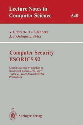 Computer Security - ESORICS 92 1