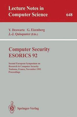 Computer Security - ESORICS 92