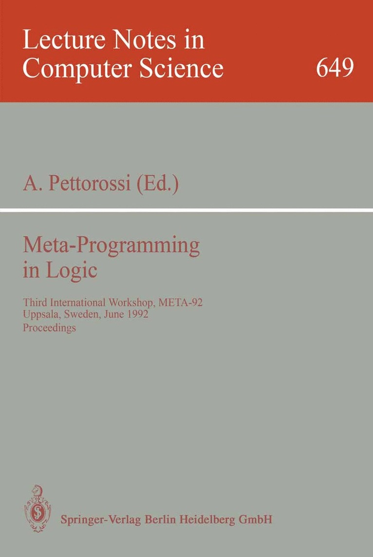 Meta-Programming in Logic 1