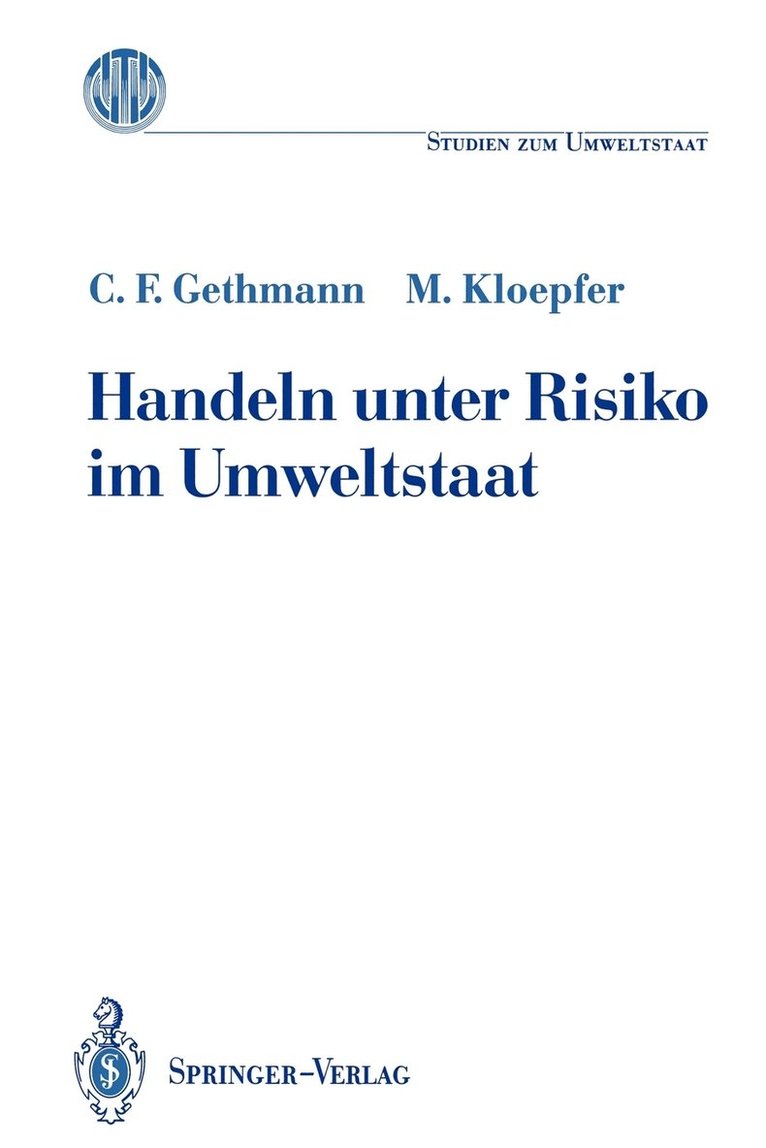 Handeln unter Risiko im Umweltstaat 1