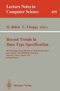 bokomslag Recent Trends in Data Type Specification
