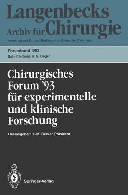 Chirurgisches Forum 93 fr experimentelle und klinische Forschung 1