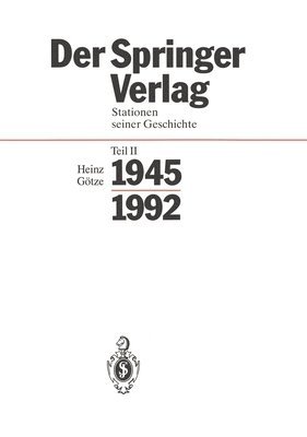 bokomslag Der Springer-Verlag