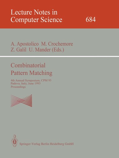 Alberto Apostolico, Maxime Crochemore, Zvi Galil, Udi Manber - Combinatorial Pattern Matching, Häftad