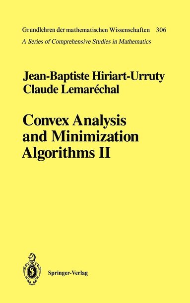 bokomslag Convex Analysis and Minimization Algorithms II