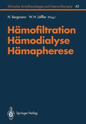 Hmofiltration, Hmodialyse, Hmapherese 1