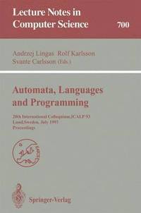 bokomslag Automata, Languages and Programming