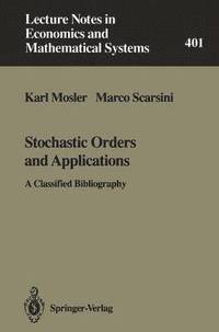 bokomslag Stochastic Orders and Applications