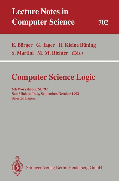 Egon Börger, Gerhard Jäger, Hans Kleine Büning, Simone Martini, Michael M. Richter - Computer Science Logic, Häftad