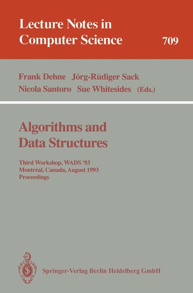 Frank Dehne, Jörg-Rüdiger Sack, Nicola Santoro, Sue Whitesides - Algorithms and Data Structures, Häftad