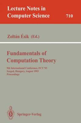 Zoltan Esik - Fundamentals of Computation Theory, Häftad