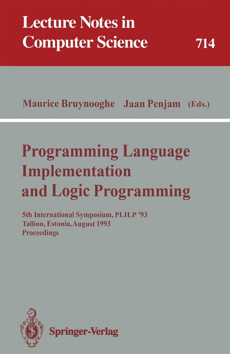 Programming Language Implementation and Logic Programming 1