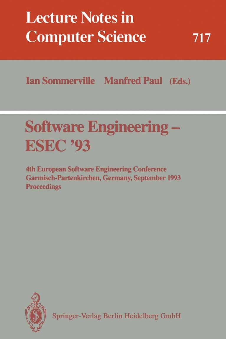 Software Engineering - ESEC '93 1