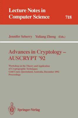 Advances in Cryptology - AUSCRYPT '92 1