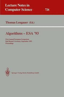 Thomas Lengauer - Algorithms - ESA '93, Häftad