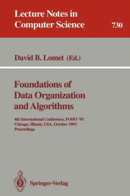 bokomslag Foundations of Data Organization and Algorithms