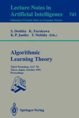 bokomslag Algorithmic Learning Theory - ALT '92