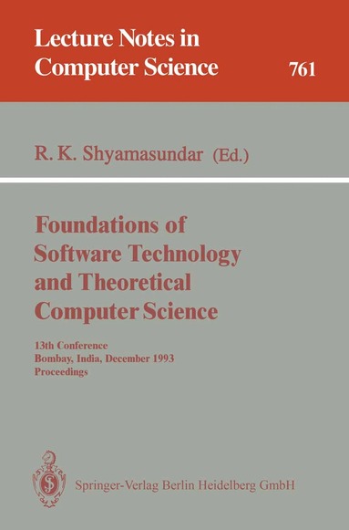 Rudrapatna K. Shyamasundar - Foundations of Software Technology and Theoretical Computer Science, Häftad