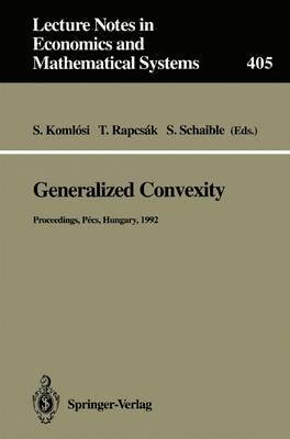 bokomslag Generalized Convexity