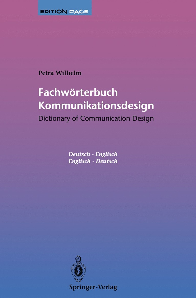 Fachwrterbuch Kommunikationsdesign / Dictionary of Communication Design 1