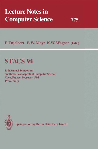 Patrice Enjalbert, Ernst W. Mayr, Klaus W. Wagner - STACS 94, Häftad