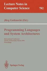 bokomslag Programming Languages and System Architectures