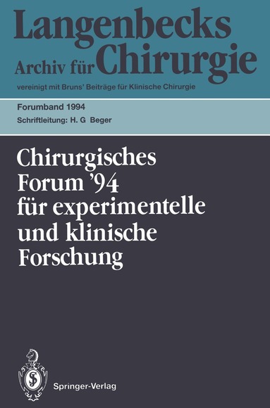Michael Trede, Jürgen Seifert, W. Hartel - 111. Kongreß der Deutschen Gesellschaft für Chirurgie München, 5.–9. April 1994, Häftad