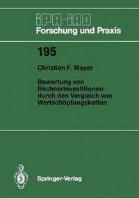 bokomslag Bewertung von Rechnerinvestitionen durch den Vergleich von Wertschpfungsketten