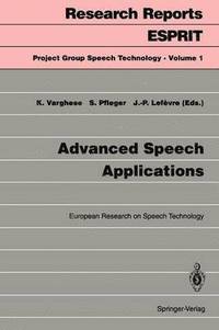 bokomslag Advanced Speech Applications