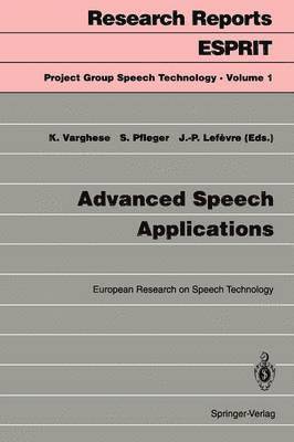 Advanced Speech Applications 1