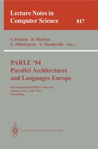 bokomslag PARLE '94 Parallel Architectures and Languages Europe