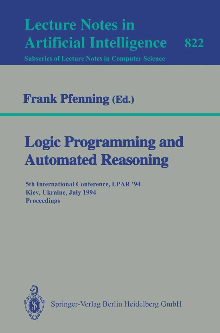 Logic Programming and Automated Reasoning 1