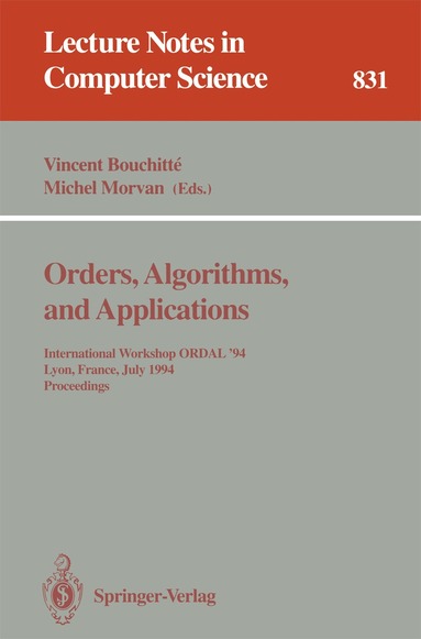 Vincent Bouchitte, Michel Morvan - Orders, Algorithms and Applications, Häftad