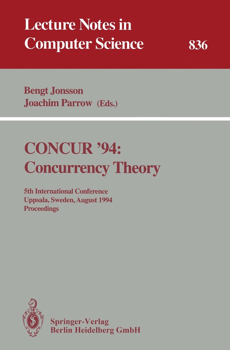 CONCUR '94: Concurrency Theory 1