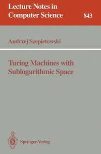 bokomslag Turing Machines with Sublogarithmic Space