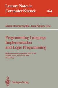 bokomslag Programming Language Implementation and Logic Programming