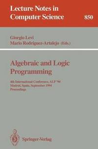 bokomslag Algebraic and Logic Programming