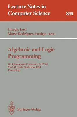 Algebraic and Logic Programming 1