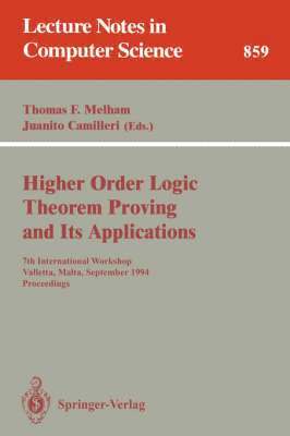 bokomslag Higher Order Logic Theorem Proving and Its Applications