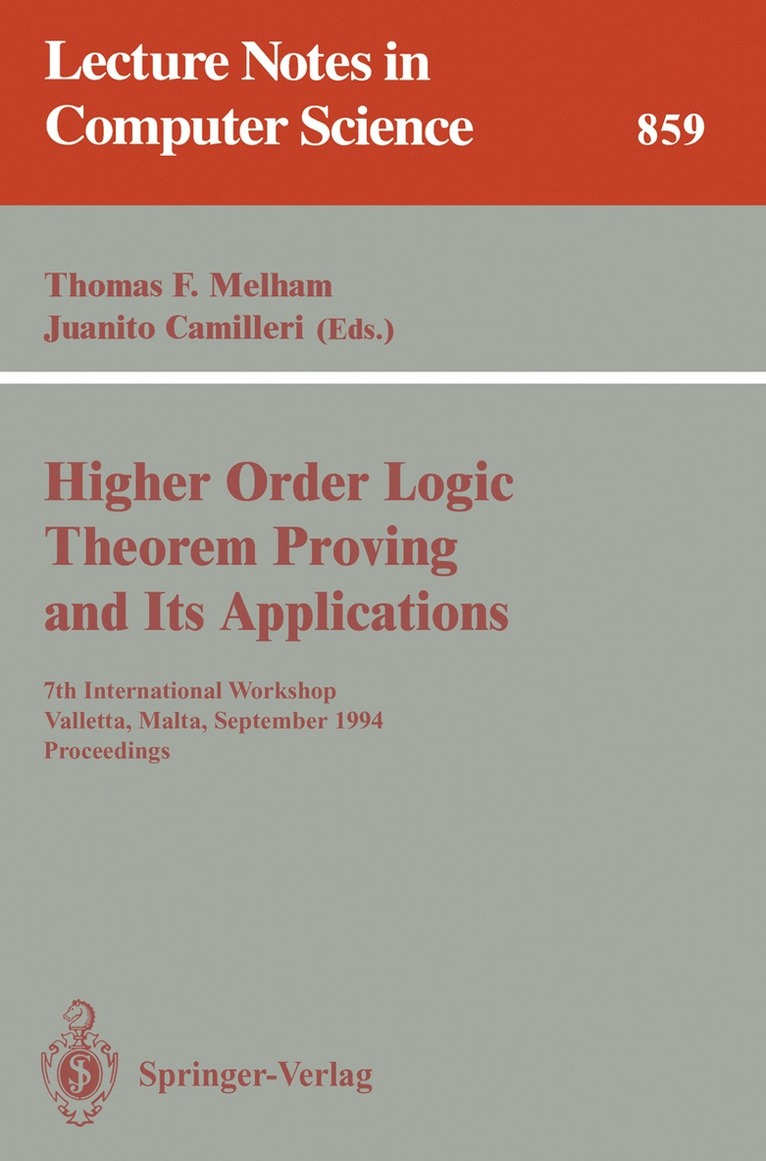 Higher Order Logic Theorem Proving and Its Applications 1