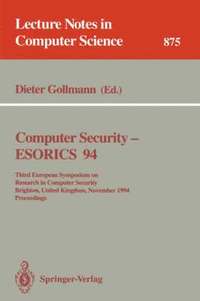 bokomslag Computer Security - ESORICS 94