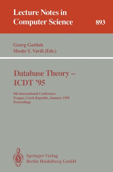 Georg Gottlob, Moshe Y. Vardi - Database Theory - ICDT '95, Häftad