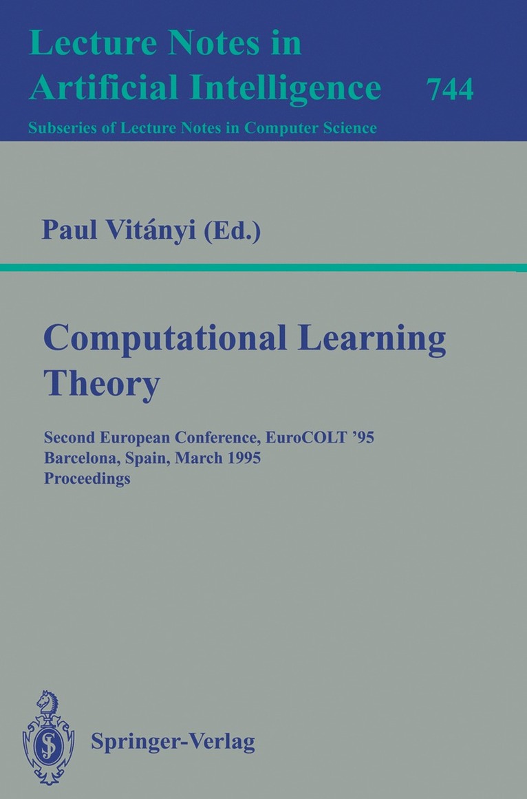 Computational Learning Theory 1