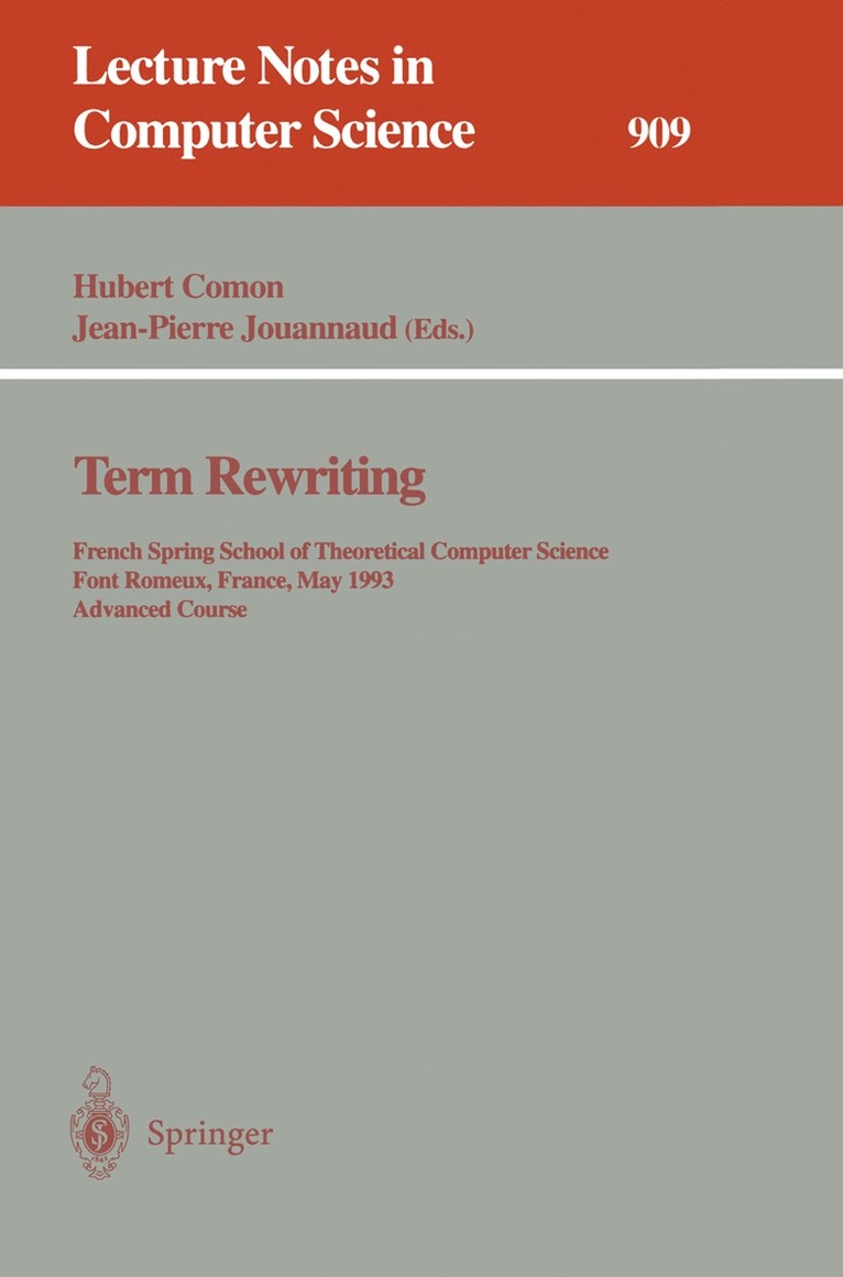 Hubert Comon, Jean-Pierre Jouannaud - Term Rewriting, Häftad